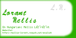 lorant mellis business card